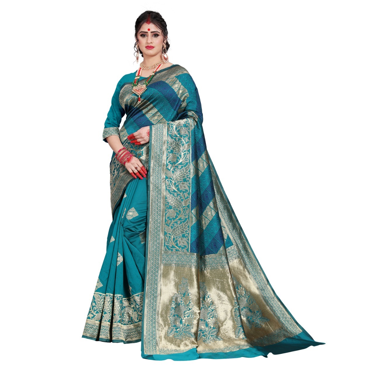 Festival Banarasi Heavy Silk Saree With Thread Work
