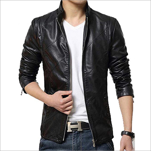 Black Leather Jacket By PROFOMA INDIA PRIVATE LIMITED