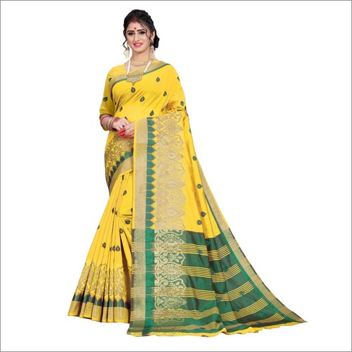 All Thread Work Designer Banarasi Silk Saree For Women