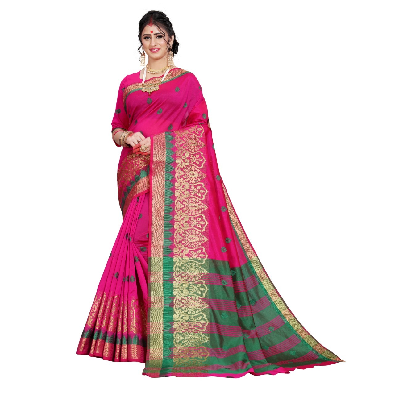 Thread Work Designer Banarasi Silk Saree For Women