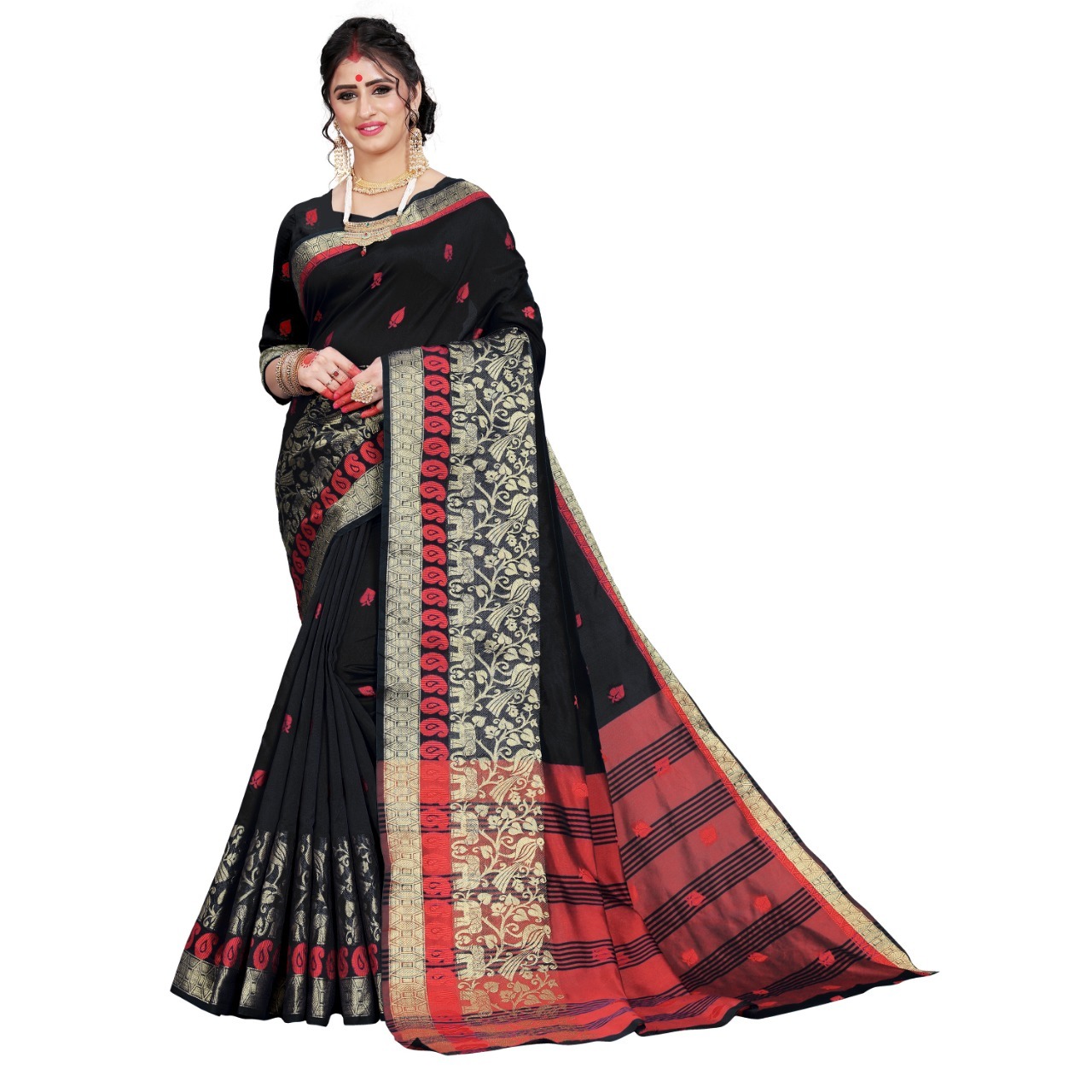Thread Work Designer Banarasi Silk Saree For Women