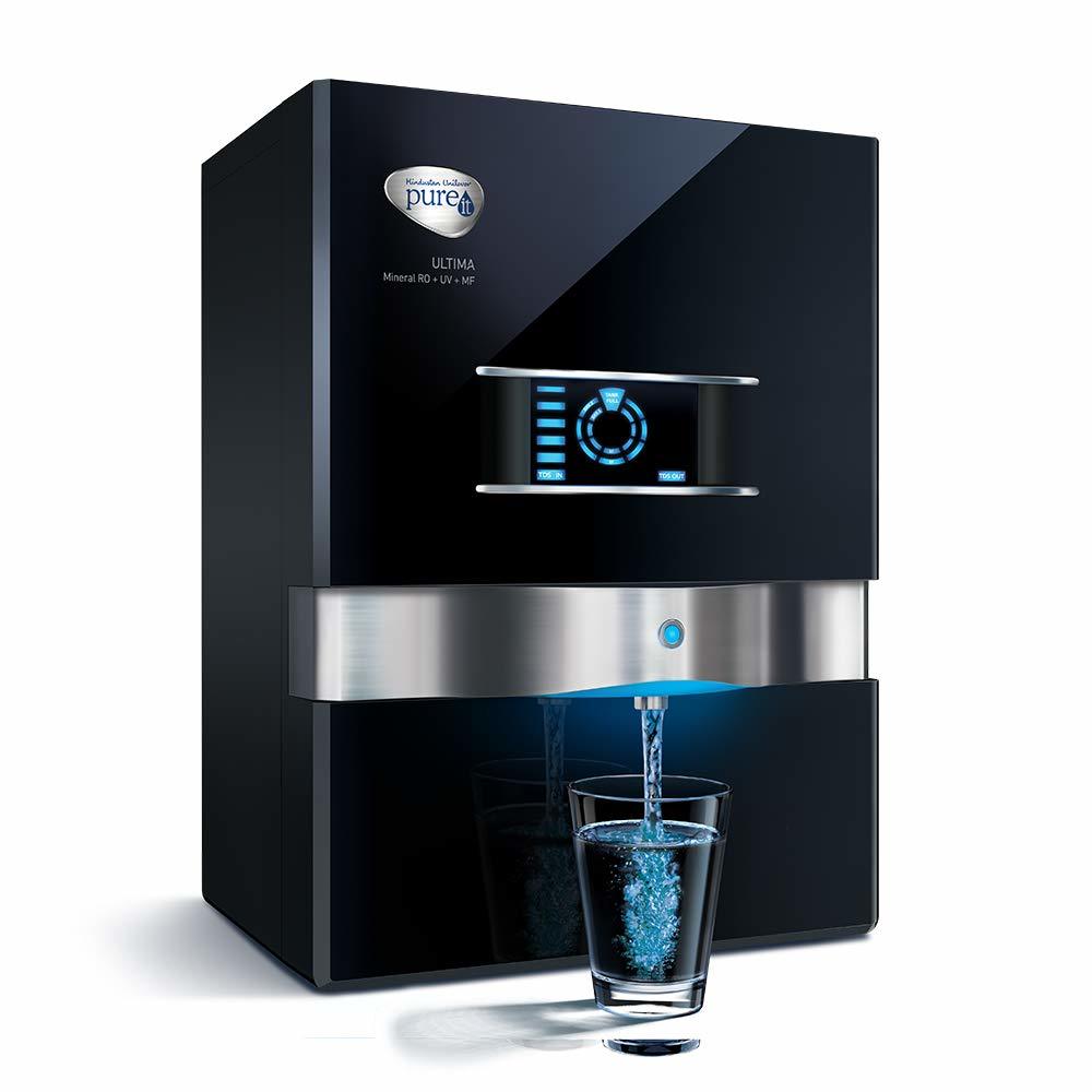 HUL Pureit Ultima Mineral RO + UV + MF 7 Stage Table top/Wall mountable Black 10 litres Water Purifier