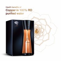 HUL Pureit Copper+ Mineral RO + UV + MF 7 stage Table top / Wall Mountable Black & Copper 8 litres Water Purifier