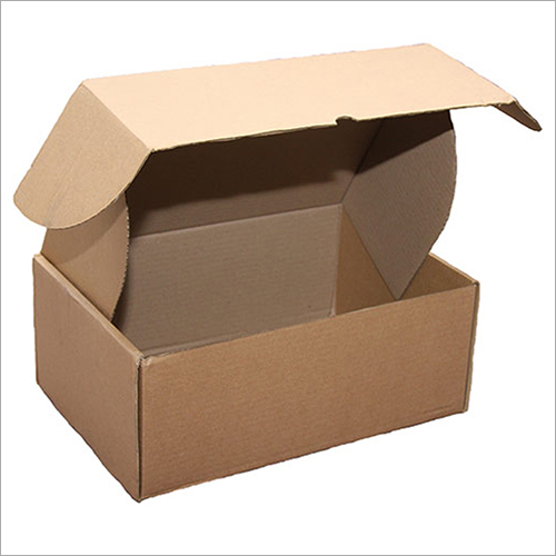 Die Cut Corrugated Box - Durable Multi-Use Design, Brown Rectangular Shape, Matt Finish with Handle, Ideal for Beverage and Personal Care Packaging