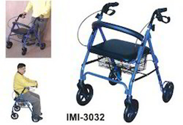 Imi-3032 Rollator With Seat, Backrest & Brakes Age Group: Adults