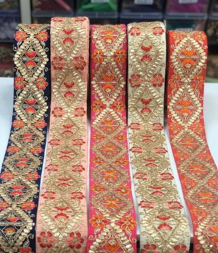 Golden Embroidery Gota Lace at Best Price in Surat | Shri Mateshwari Lace