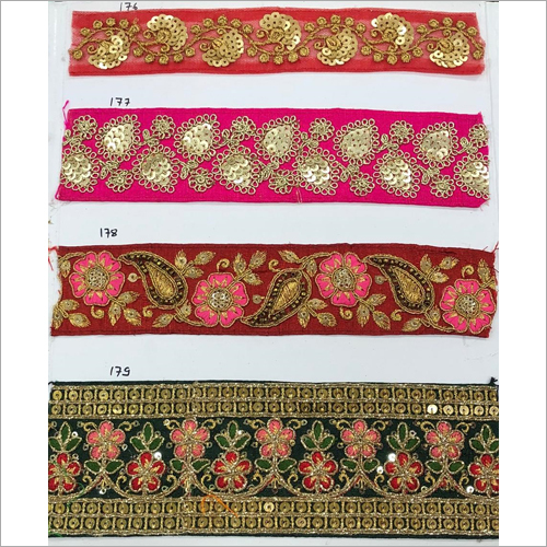 Available In Different Colour Floral Gota Lace