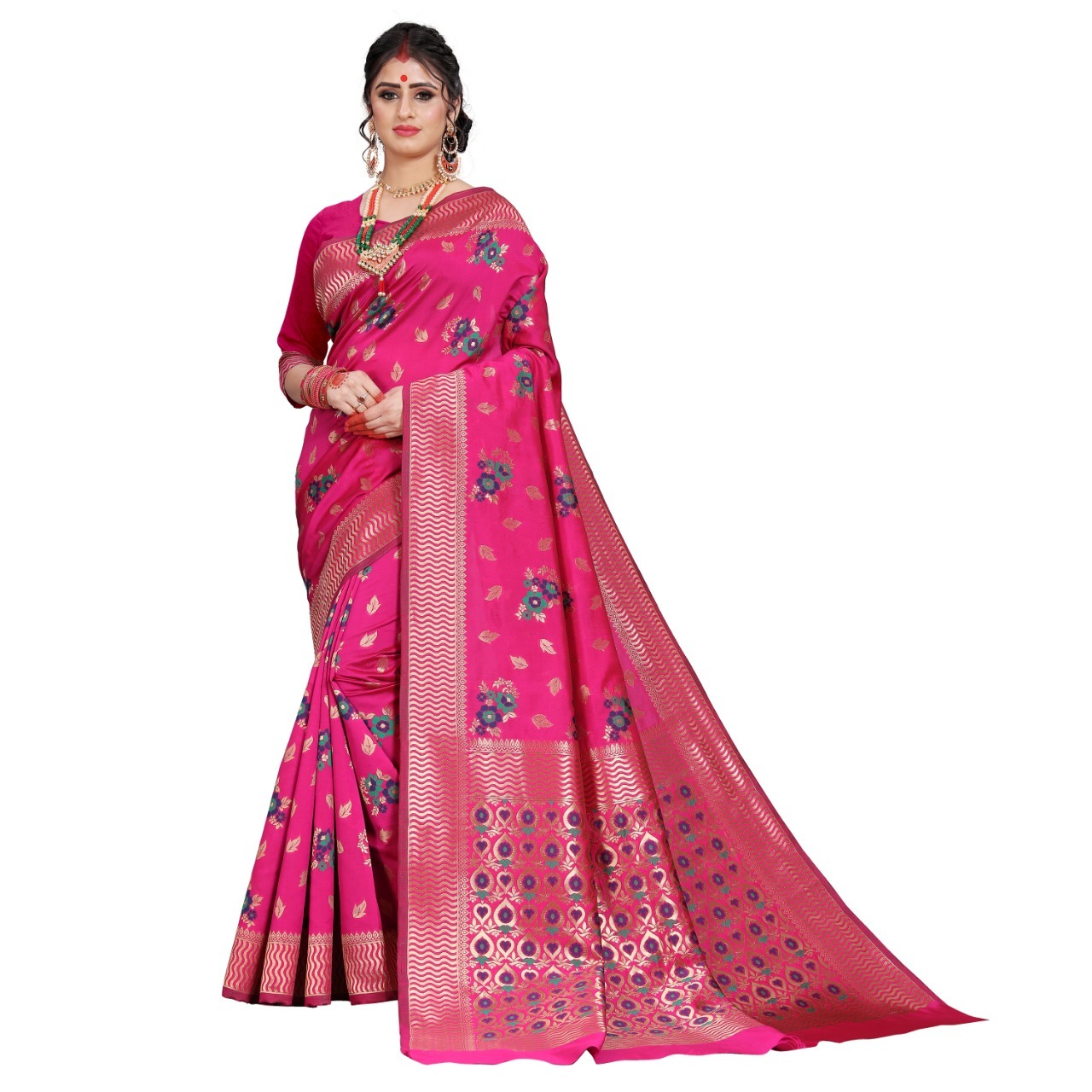 Rich Pallu  Heavy Banarasi  Silk Sarees For Ladies
