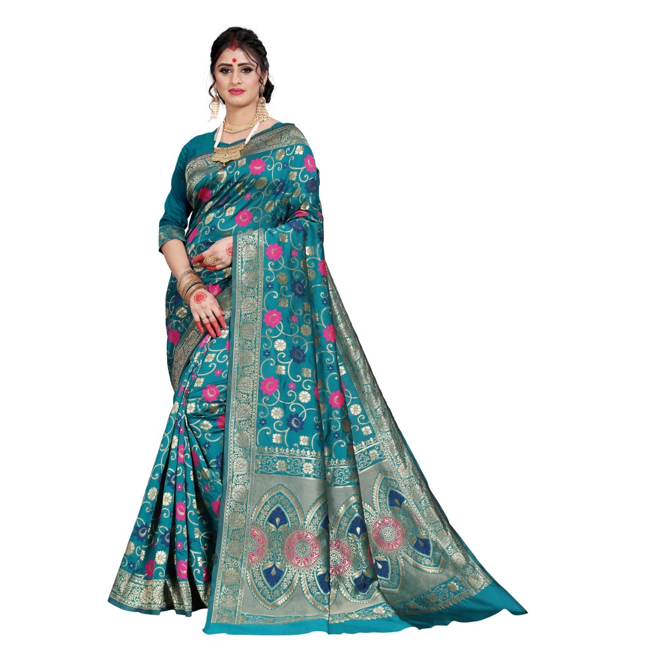 Rich Pallu  Heavy Banarasi  Silk Sarees For Ladies