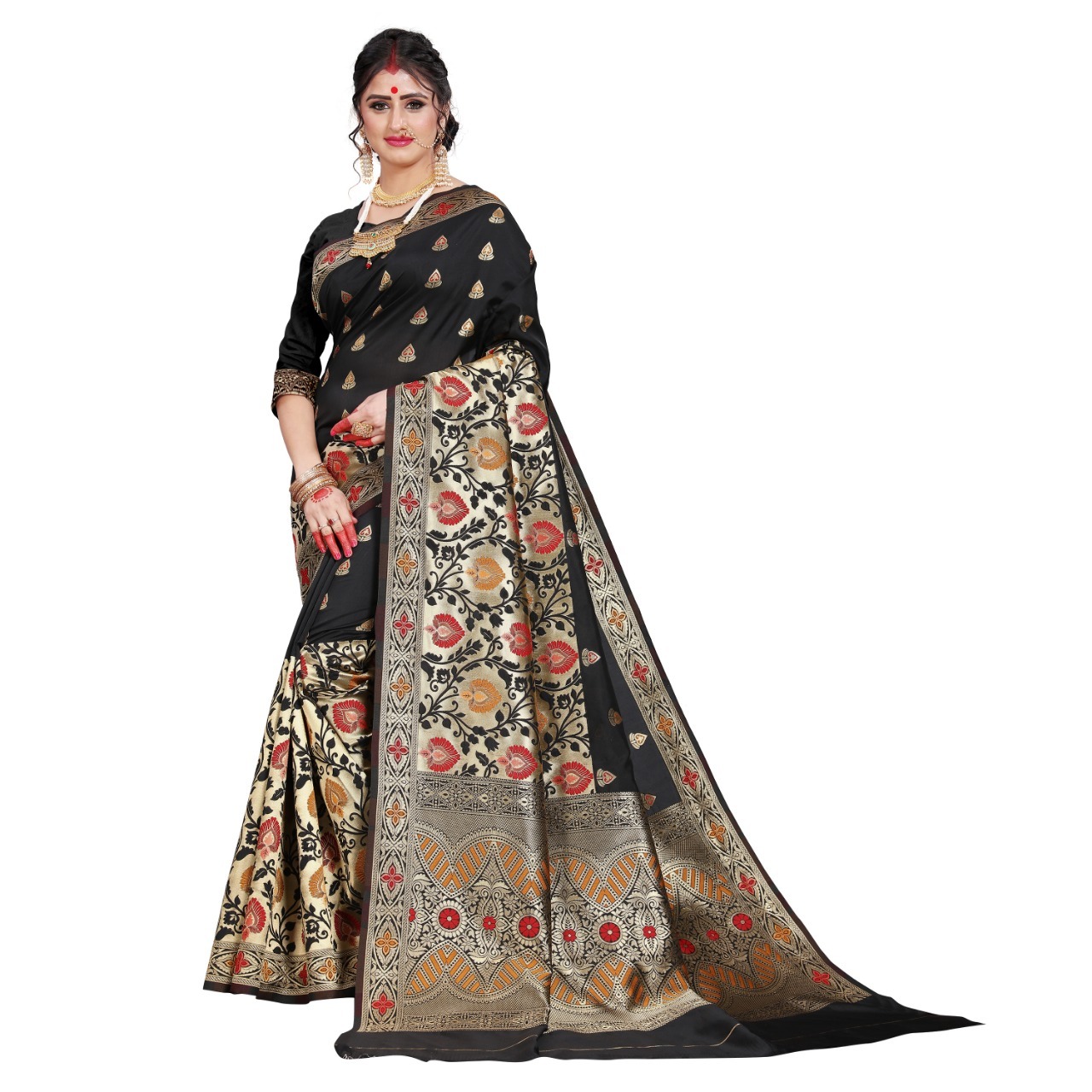 New Designer Banarasi Silk Saree & Jacquard Work