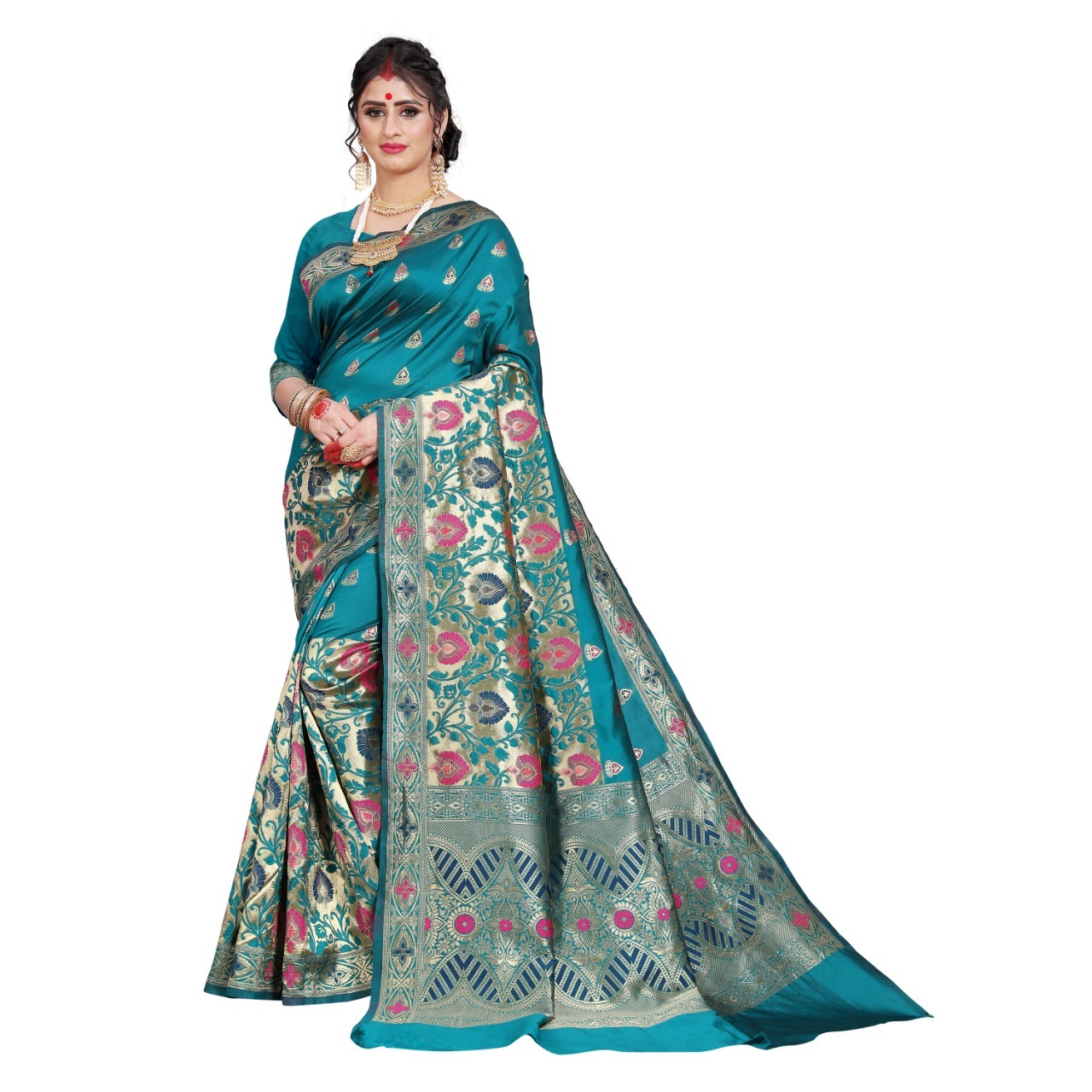 New Designer Banarasi Silk Saree & Jacquard Work