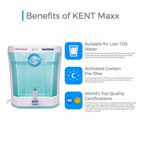 KENT Maxx 7-Litres Wall Mountable/Table Top UV + UF (White and Blue) 60-Ltr/hr Water Purifier with detachable storage tank