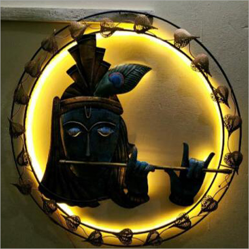 3D Lord Krishna Wall Mural