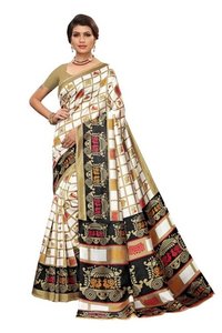 Art Silk Cotton Women Saree - Printed Pattern | Beautiful Design, Attachable Blouse Piece, Multi-season Fabric, 4 Color Combinations