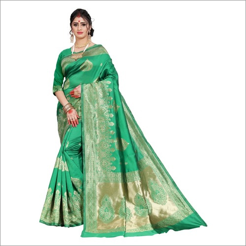 Heavy  Rich Pallu Banarasi Silk saree   & Thread Work