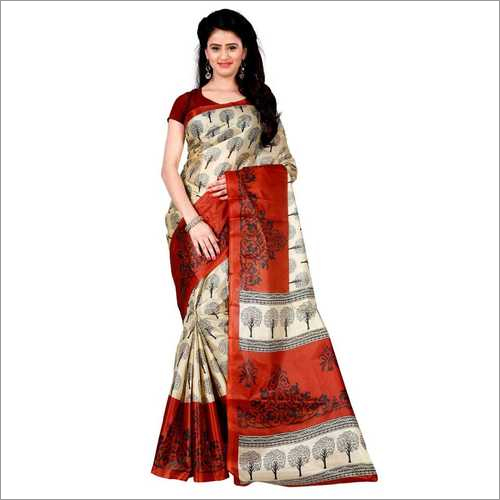 BEAUTIFUL PRINTED SILK SAREE FOR WOMEN