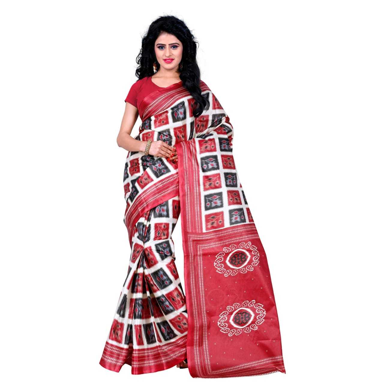 BEAUTIFUL PRINTED SILK SAREE FOR WOMEN