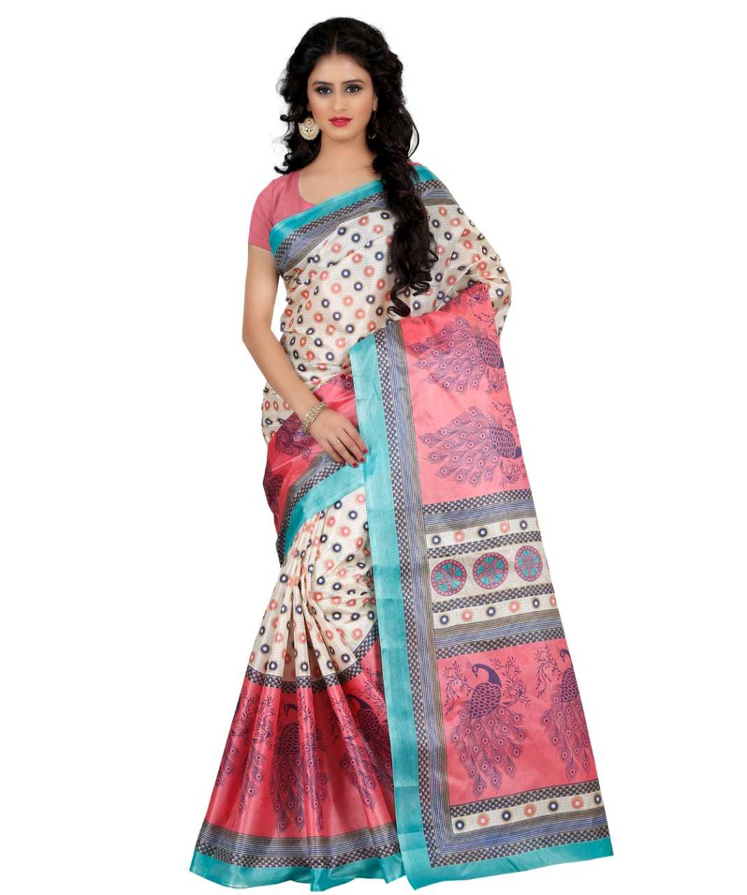 BEAUTIFUL PRINTED SILK SAREE FOR WOMEN
