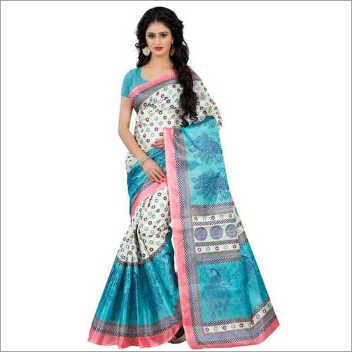 Beautiful Printed Silk Saree For Ladies daily Wear