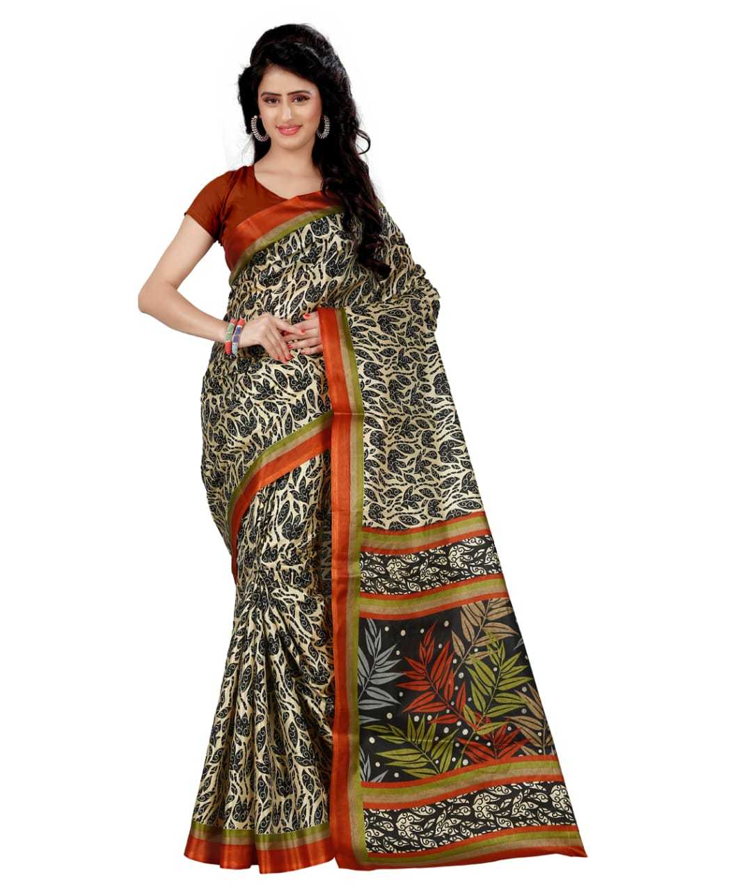Beautiful Printed Silk Saree For Ladies daily Wear