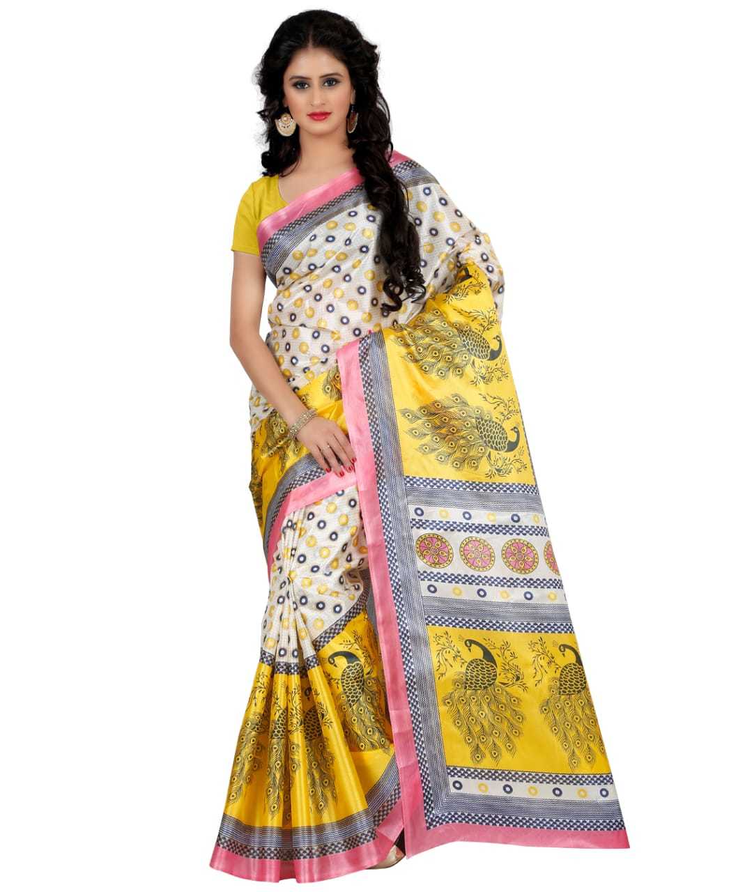 Beautiful Printed Silk Saree For Ladies daily Wear