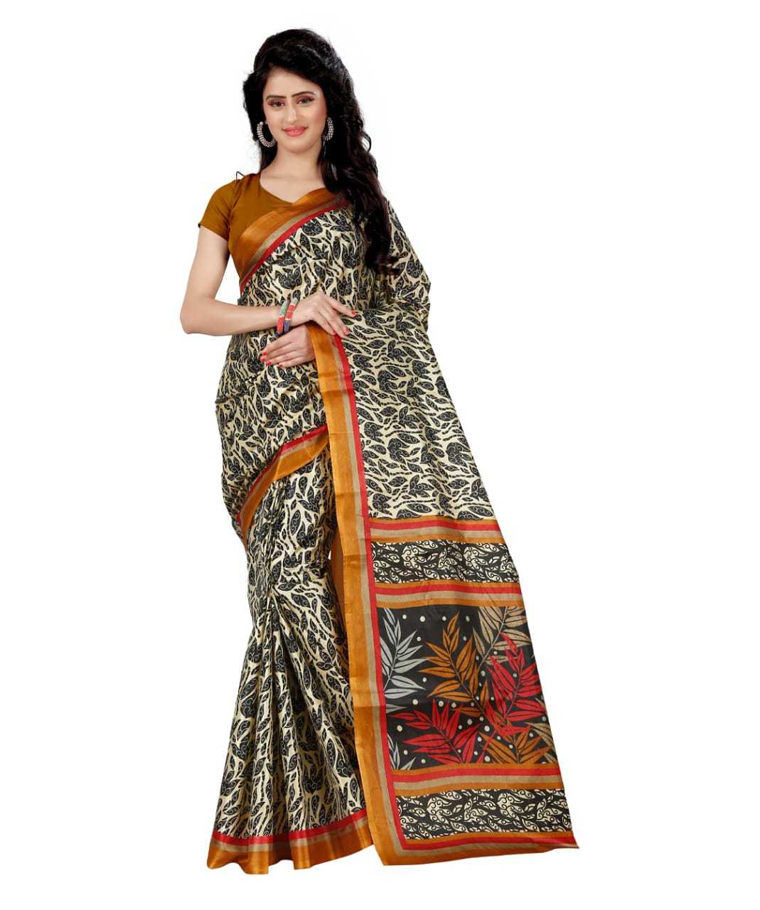 Beautiful Printed Silk Saree For Ladies daily Wear