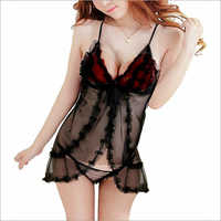 Available In Different Color Transparent Short Nighty