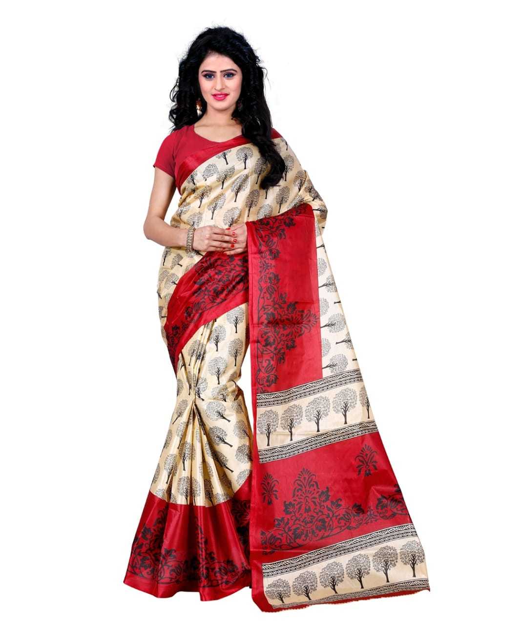 LADIES DAILY WEAR PRINTED SILK SAREE