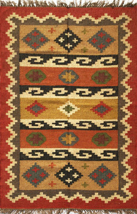 Handwoven Indian Kilim Rug