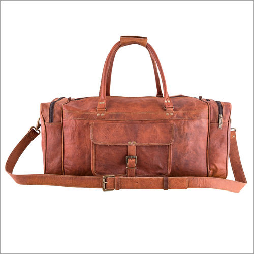 Brown And Also Availble In Different Colour Designer Leather Luggage Bag