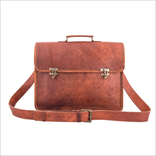 Brown Leather Messenger Side Bag