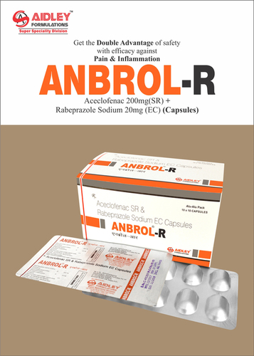 Aceclofenac 200 mg(SR) + Rabeprazole 20mg (EC) Capsules