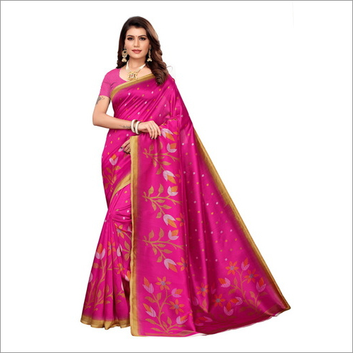 PRINTED KALAMKARI SILK SAREE FOR WOMEN