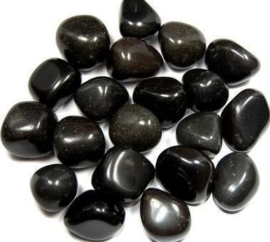 Landscaping Garden Decor Black Polished Agate Pebbles Stone with high polished stone