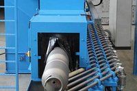 Blue Lpg Cylinder Shot Blasting Machine