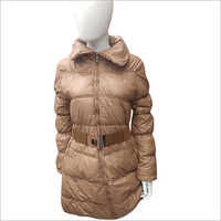 Ladies Long Padded Belt Jacket