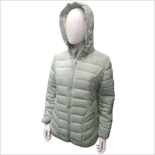 Ladies Full Sleeve Padded Solid Jacket
