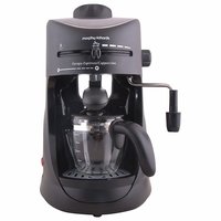 Morphy Richards New Europa 800-Watt Espresso and Cappuccino 4-Cup Coffee Maker (Black)