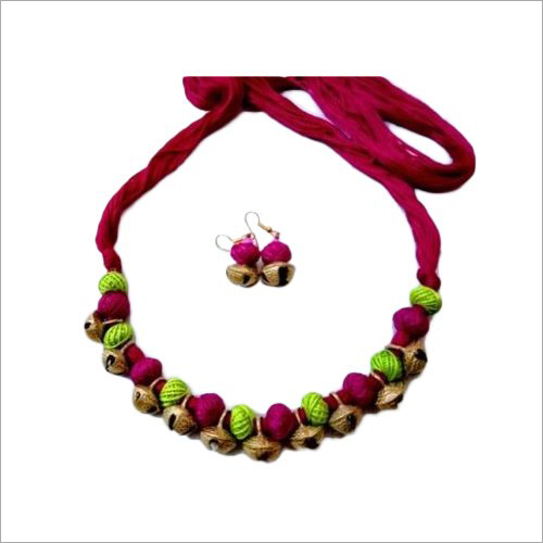 Handmade Fancy Jute Necklace Set By TOPPO AND CHRISTENSEN TRADING PRIVATE LIMITED