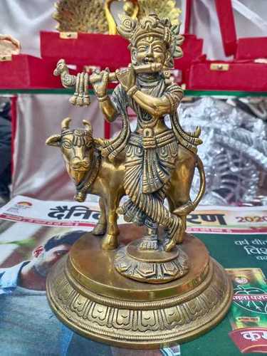 Brass Lord Krishna Statue