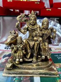 Golden Shiv Parvati Statues