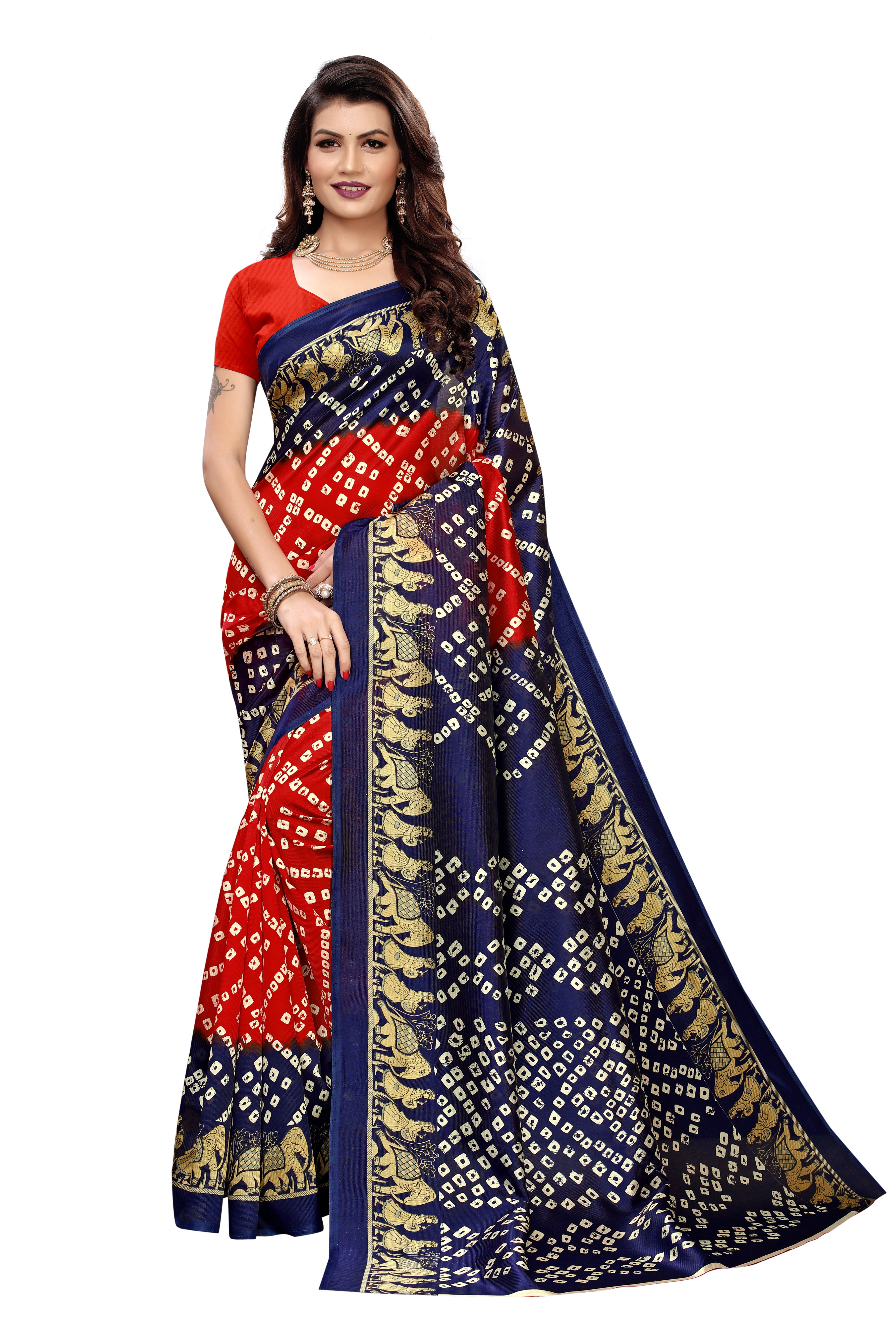 KALAMKARI PRINTED  SILK  SAREE FOR LADIES
