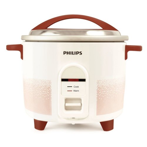 Philips HL1662/00 1-Litre Electric Rice Cooker (White/Red)