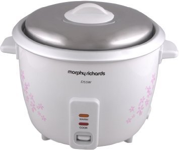 Morphy Richards D55W 1.5-Litre 350-Watt Electric Rice Cooker (Floral Design and White)