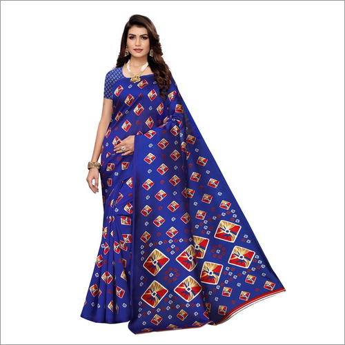 KALAMKARI  KHADI PRINTED SILK  SAREE