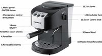 Tecnora New Classico TCM 107 M Thermoblock Pump Espresso and Cappuccino Coffee Maker - 1050 W