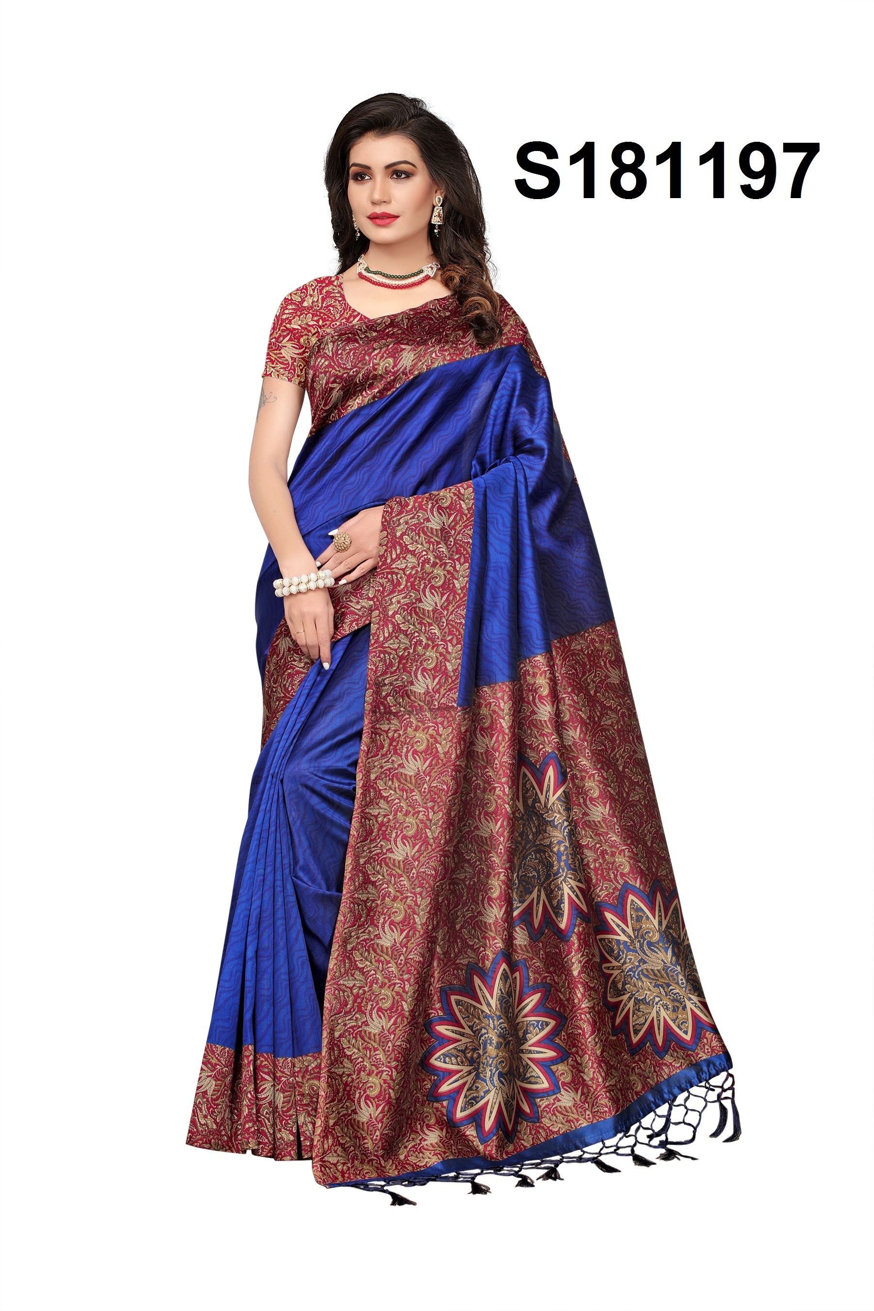 LADIES DAILY WEAR KALAMKARI KHADI SILK SAREE WITH JHALAR