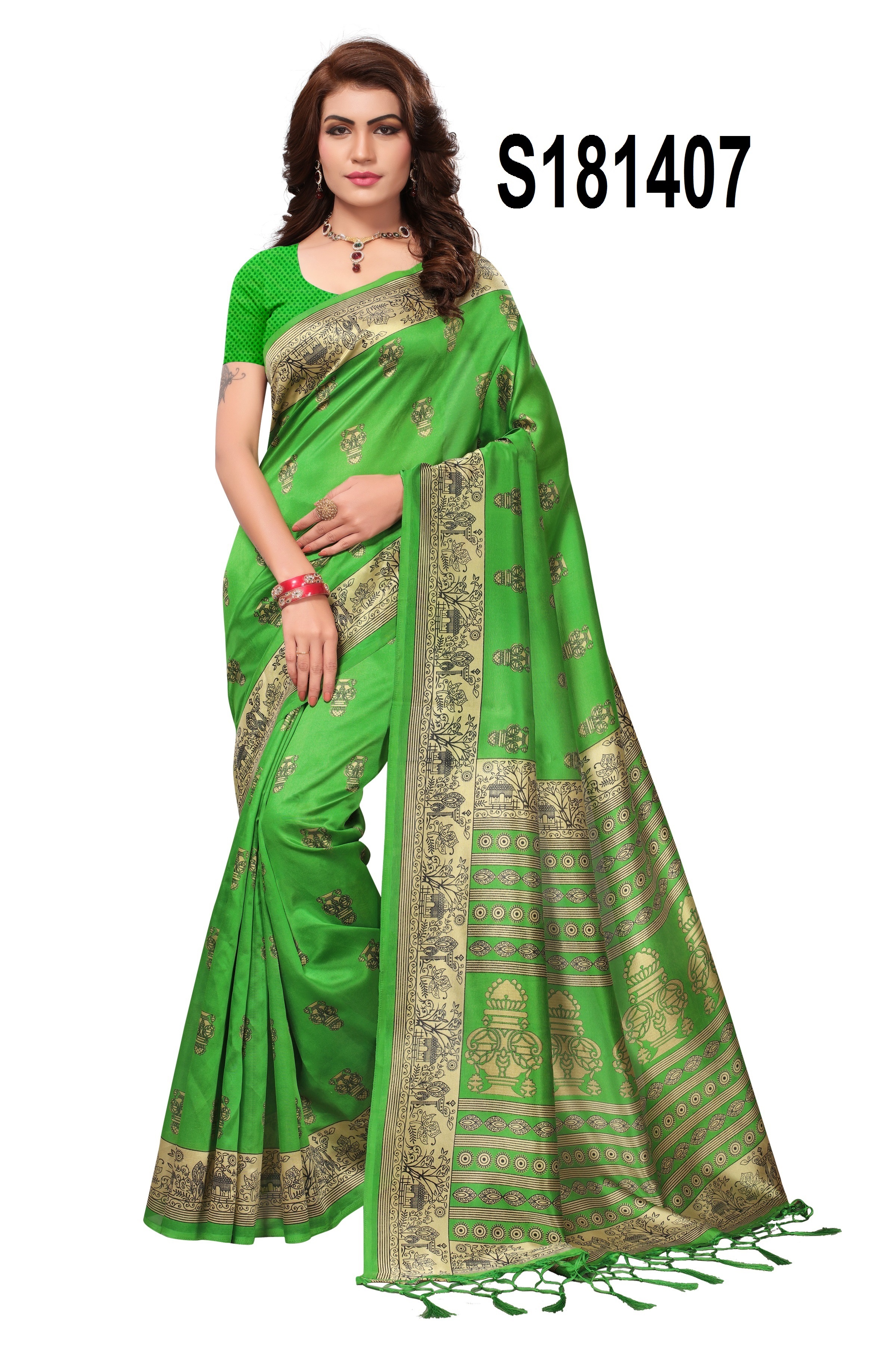 KALAMKARI KHADI SILK WITH JHALAR SAREE FOR WOMEN