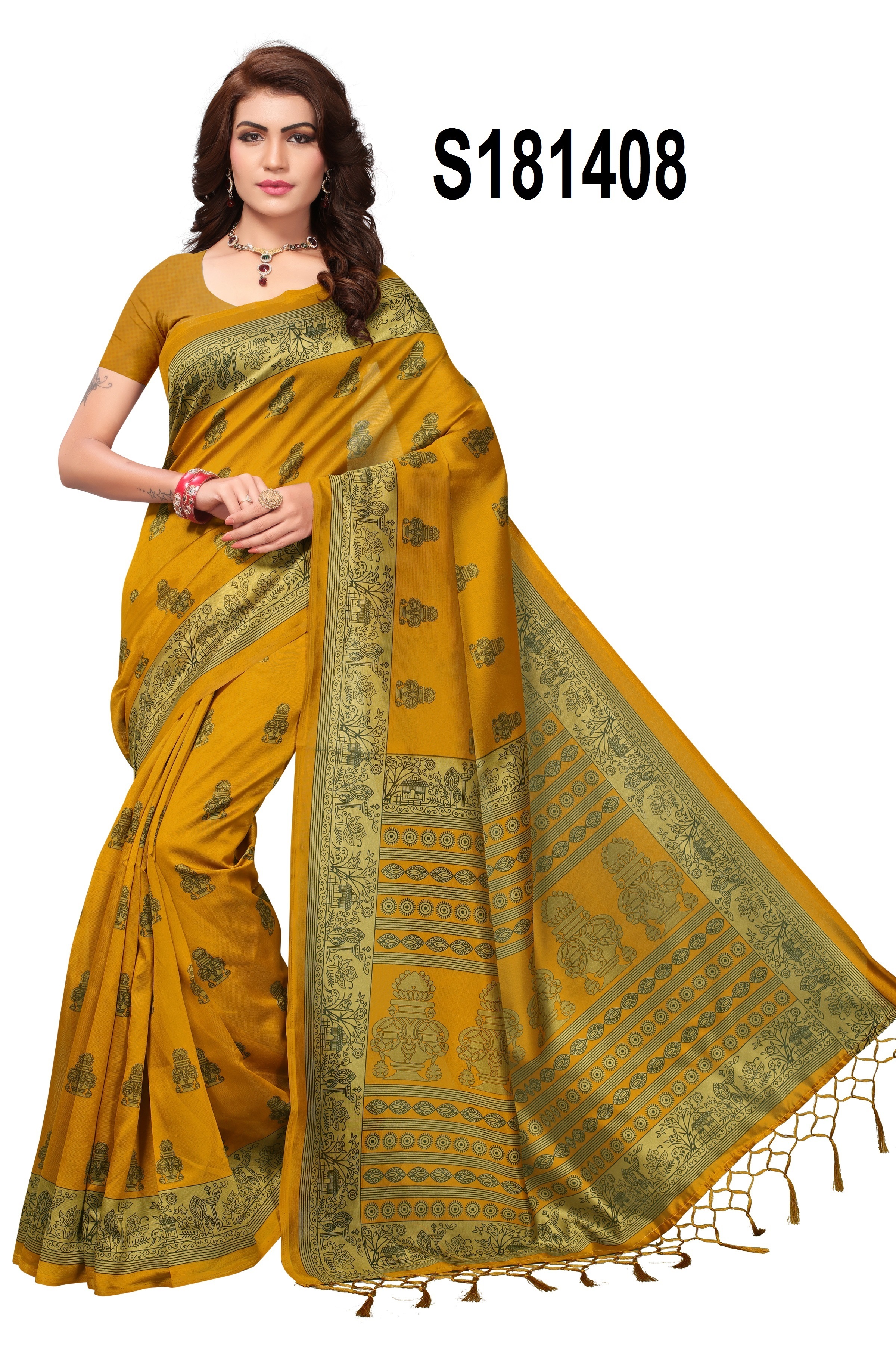 KALAMKARI KHADI SILK WITH JHALAR SAREE FOR WOMEN