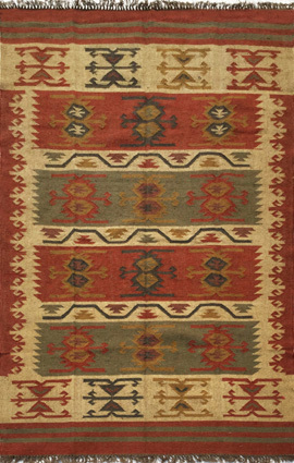 Jute Wool Kilim Rug